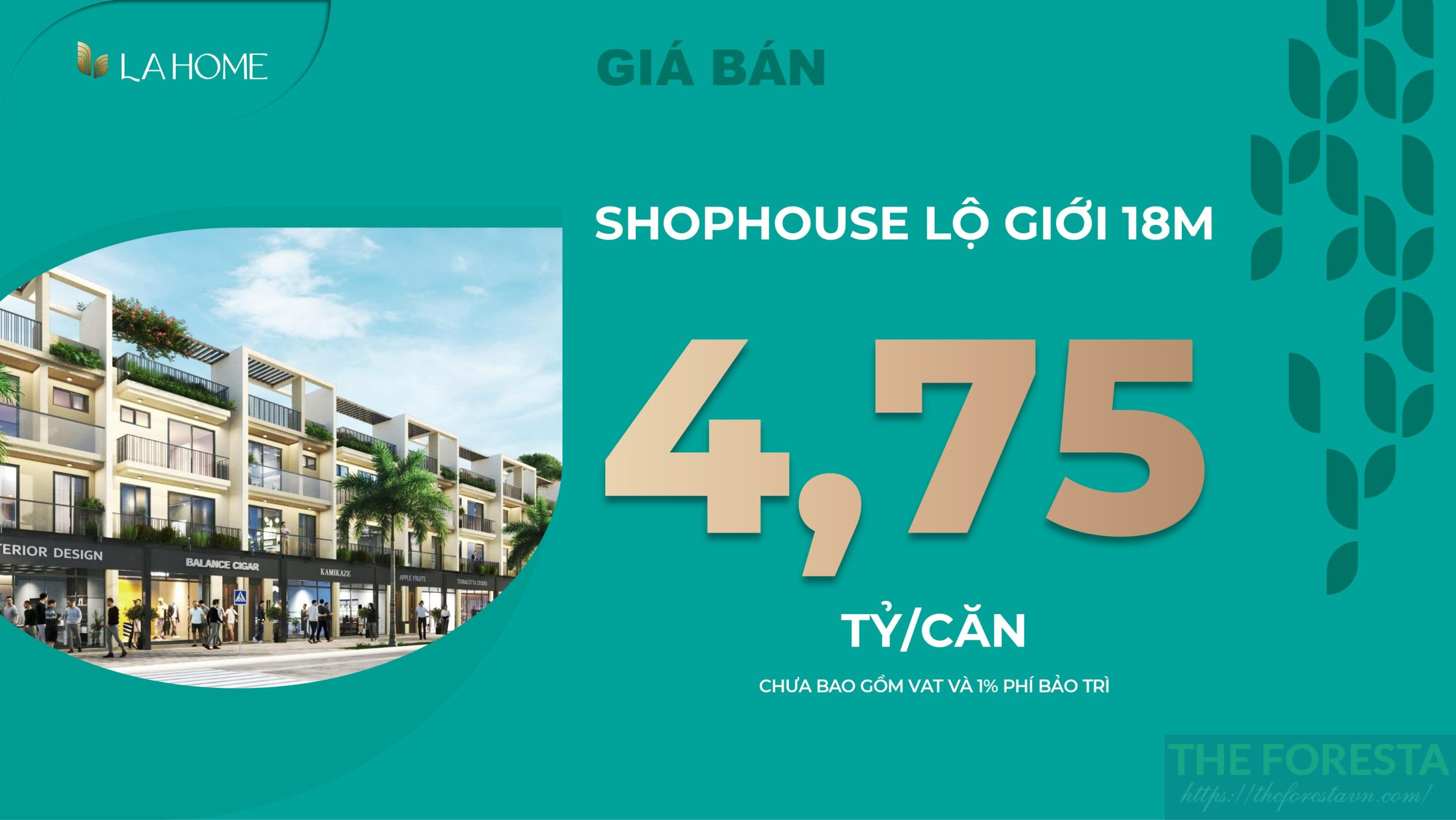 Giá Bán Tiềm Năng Của Shophouse La Home Long An Lộ Giới 18m