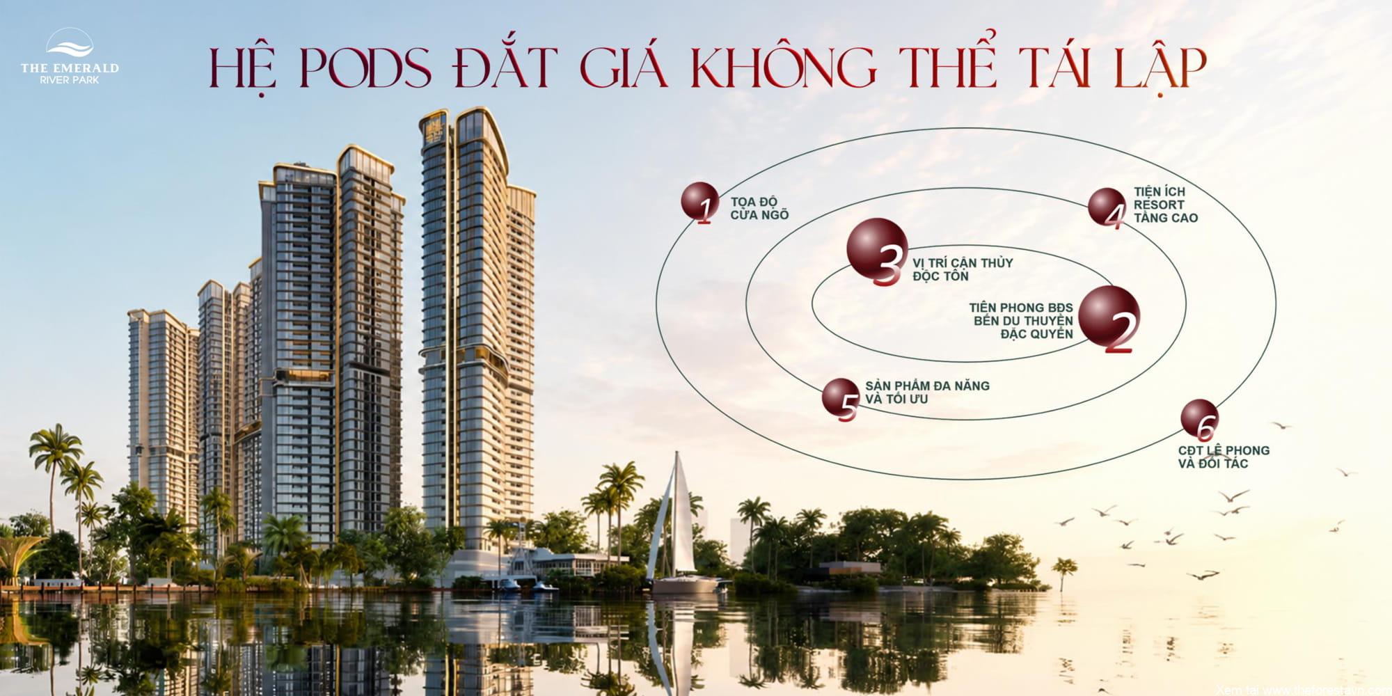 Hệ pods đắt giá của The Emerald River Park không thể tái lập được