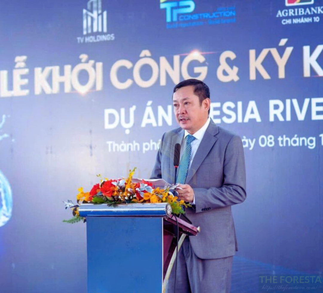 Ông Trần Hải Minh - Chủ Tịch HĐqt Tv Holdings Phát Biểu Tại Lễ Khởi Công Căn Hộ Fresia Riverside