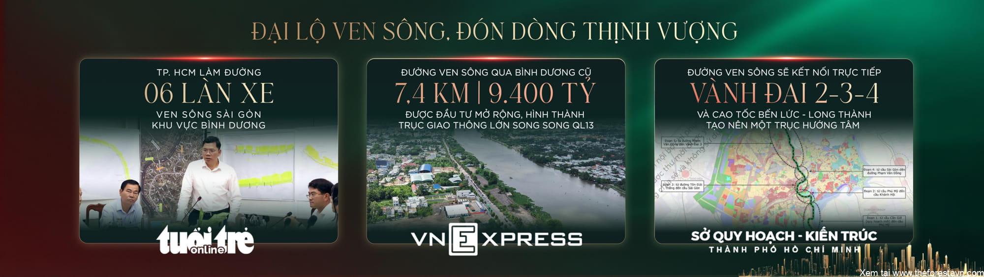 TP.HCM đầu tư xây dựng Đại Lộ Ven Sông kéo dài, mở tuyến giao thông trước mặt tiền dự án The Emerald River Park