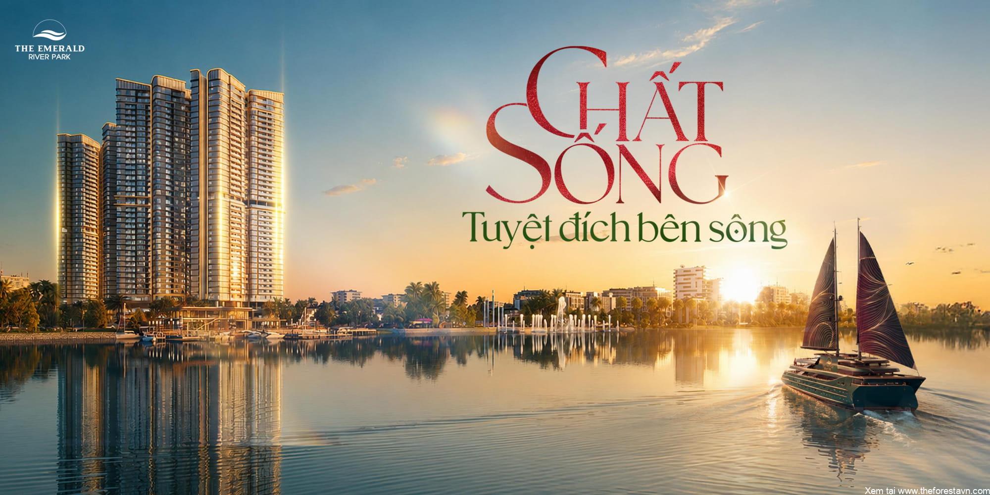 The Emerald River Park ven sông 5 tòa căn hộ cao tầng và bến du thuyền
