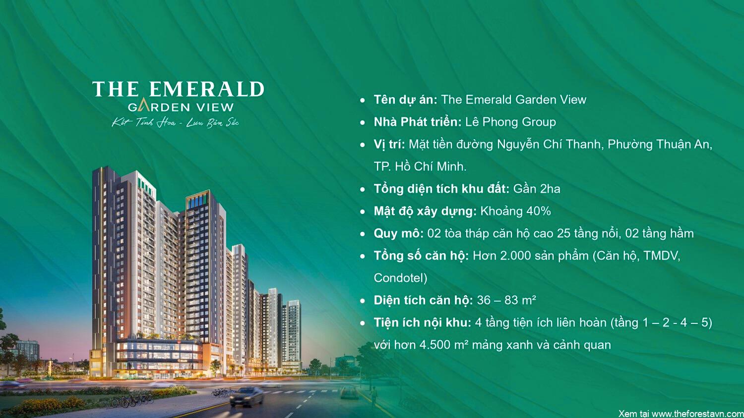 Tổng quan các thông tin chính liên quan đến dự án bất động sản The Emerald Garden View